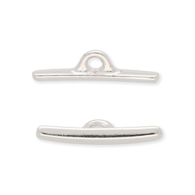 Tierra Cast - Knebel zu D Ring - Helles Rhodium - PerlineBeads SA