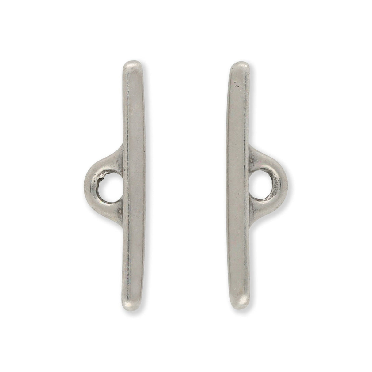 Tierra Cast - Knebel zu D Ring - Zinnfarbe - PerlineBeads SA