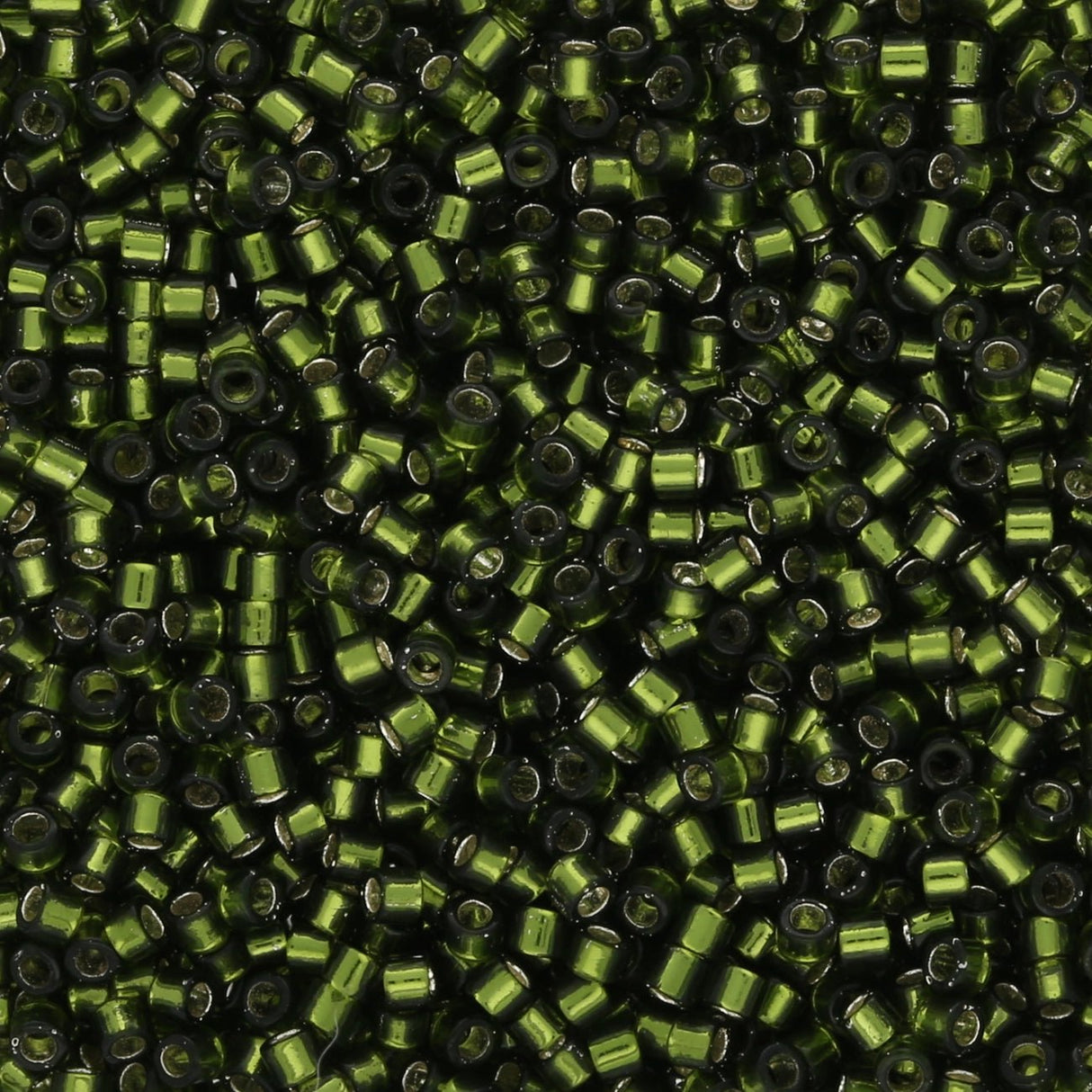 TOHO Aiko - Transparent Silver - Lined Olivine - PerlineBeads SA