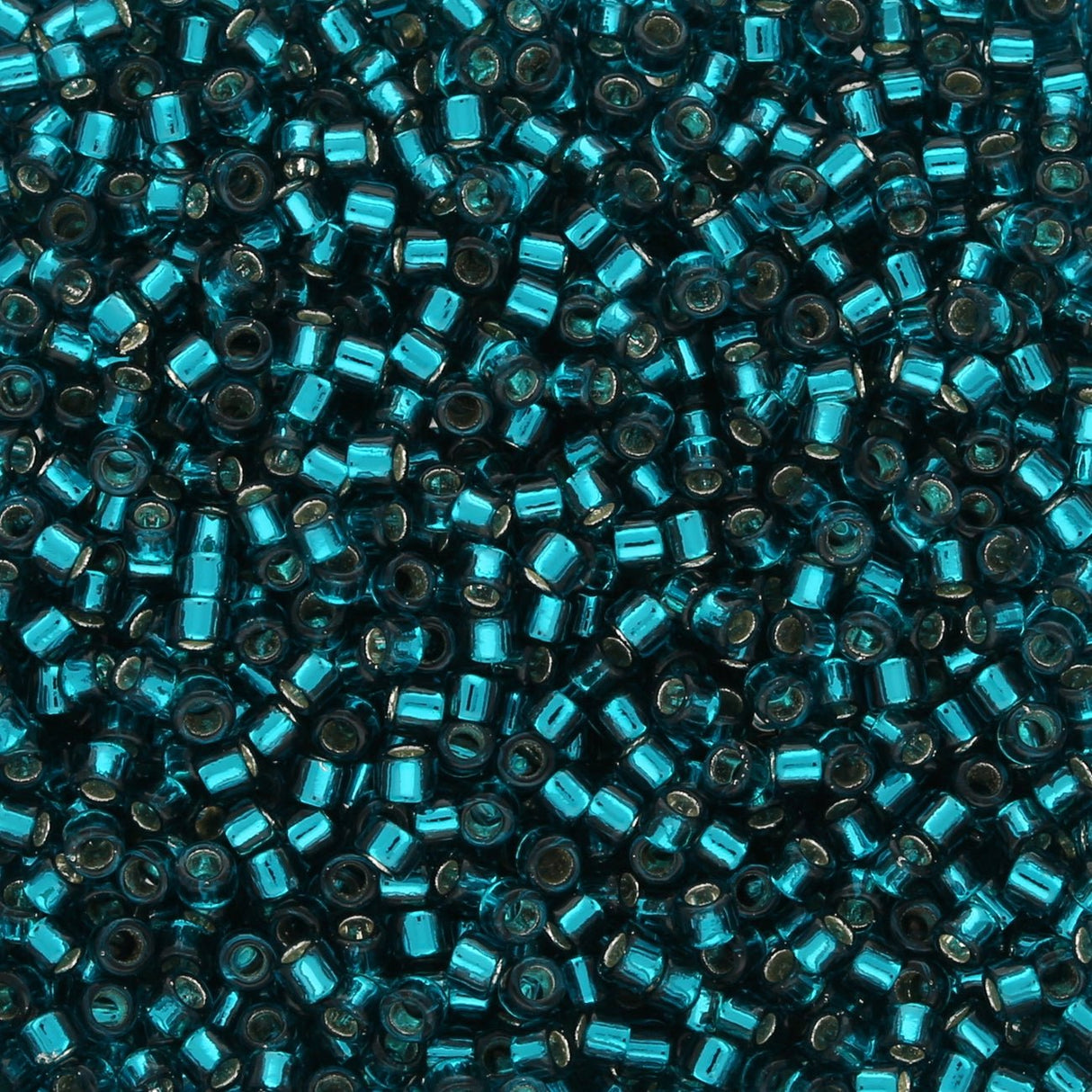 TOHO Aiko - Transparent Silver - Lined Teal - PerlineBeads SA