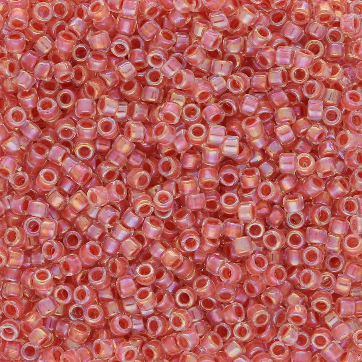 TOHO Treasure - Inside - Color Rainbow Crystal/Salmon - Lined - PerlineBeads SA