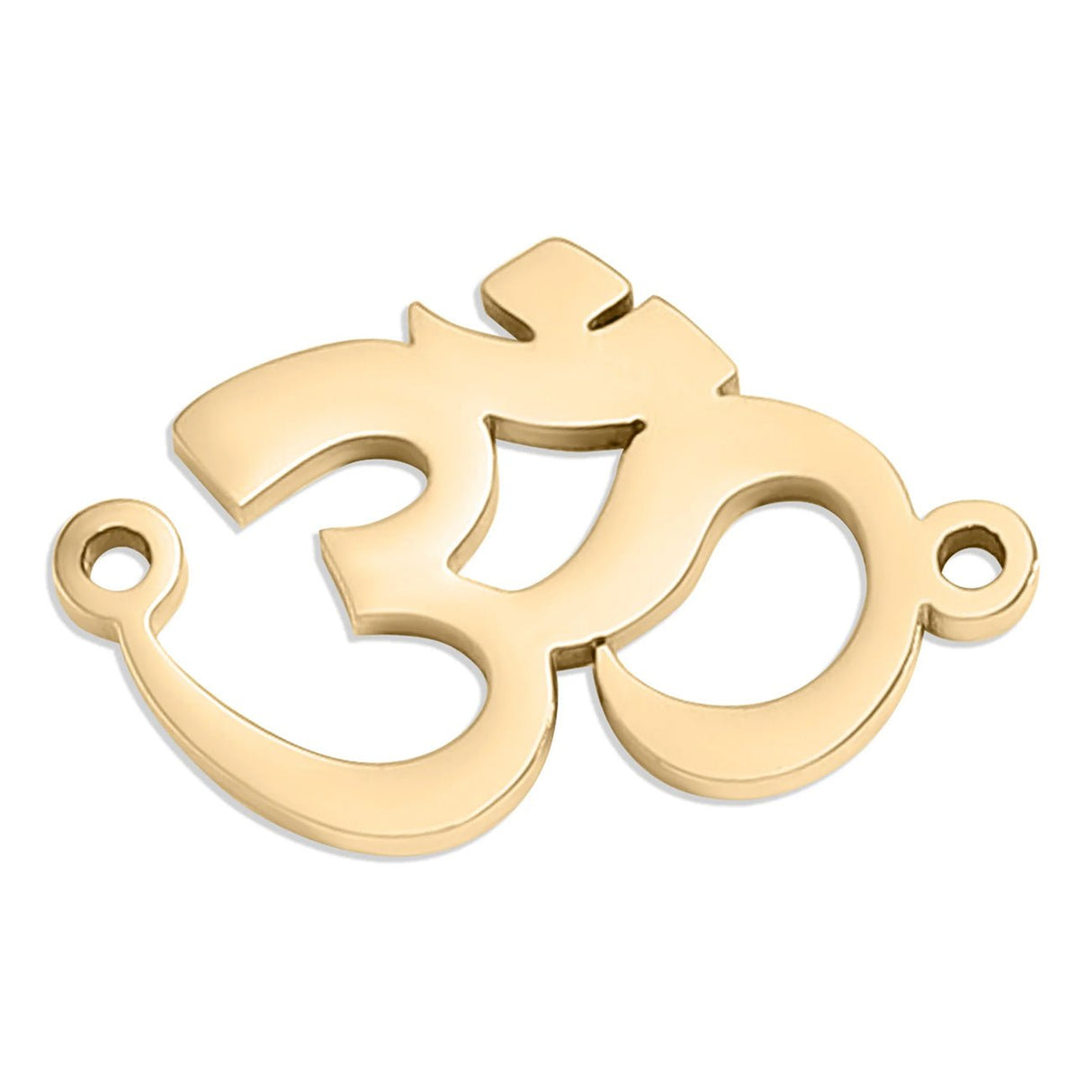 Verbindungselement "Om" - Edelstahl PVD - vergoldet - PerlineBeads SA