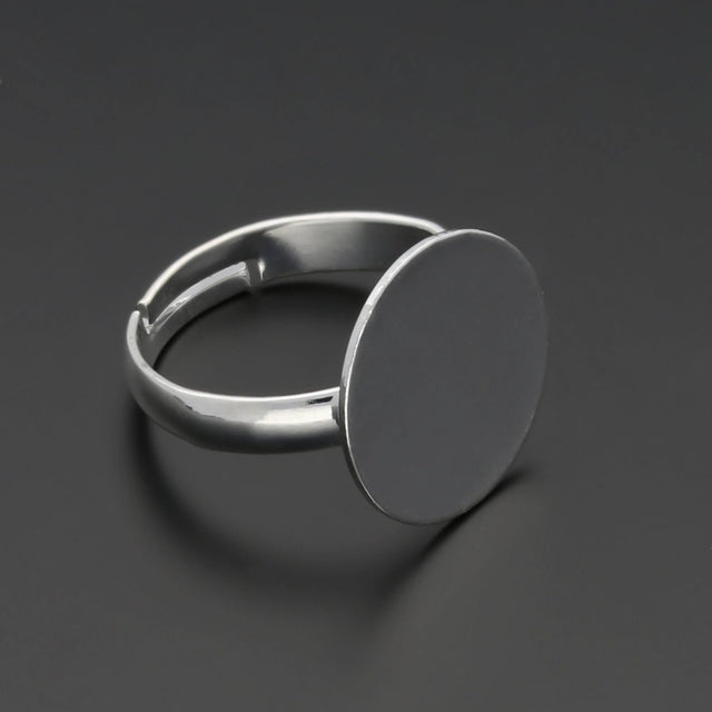 Verstellbarer Ring - Farbe Silber - PerlineBeads SA