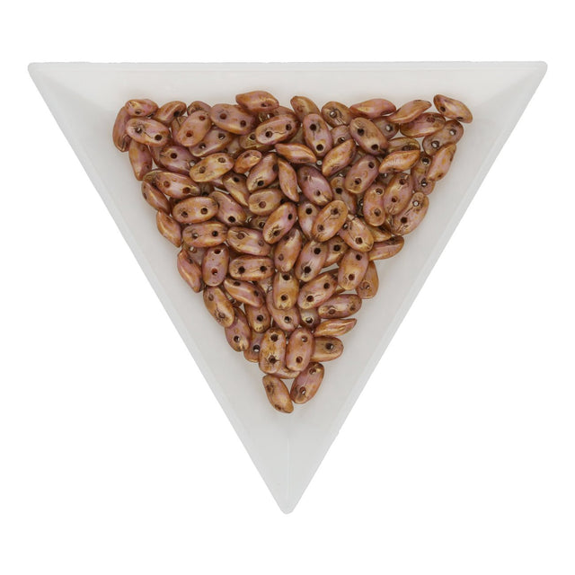 Wave Glasperlen - Chalk Senegal Brown-Purple - PerlineBeads