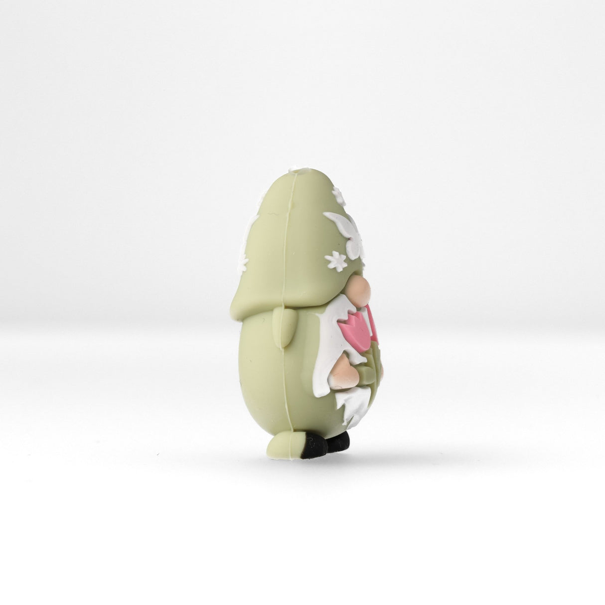 Wichtel Focal-Bead • 3D-Silikonperle mit Schmetterling & Tulpen - PerlineBeads SA