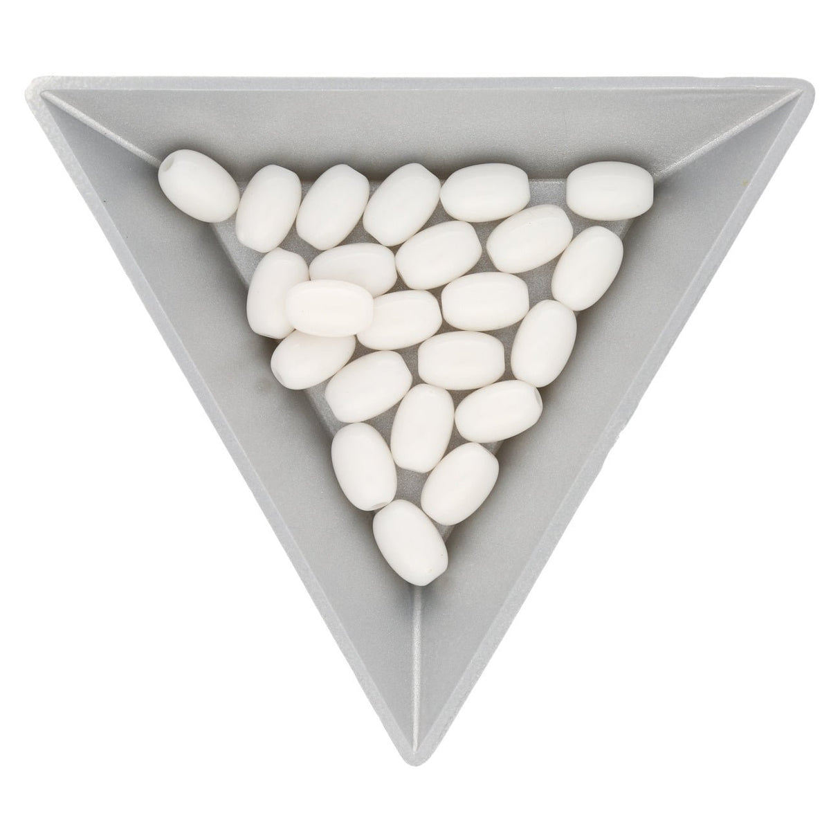 Acryl-Perle oval - weiss - PerlineBeads