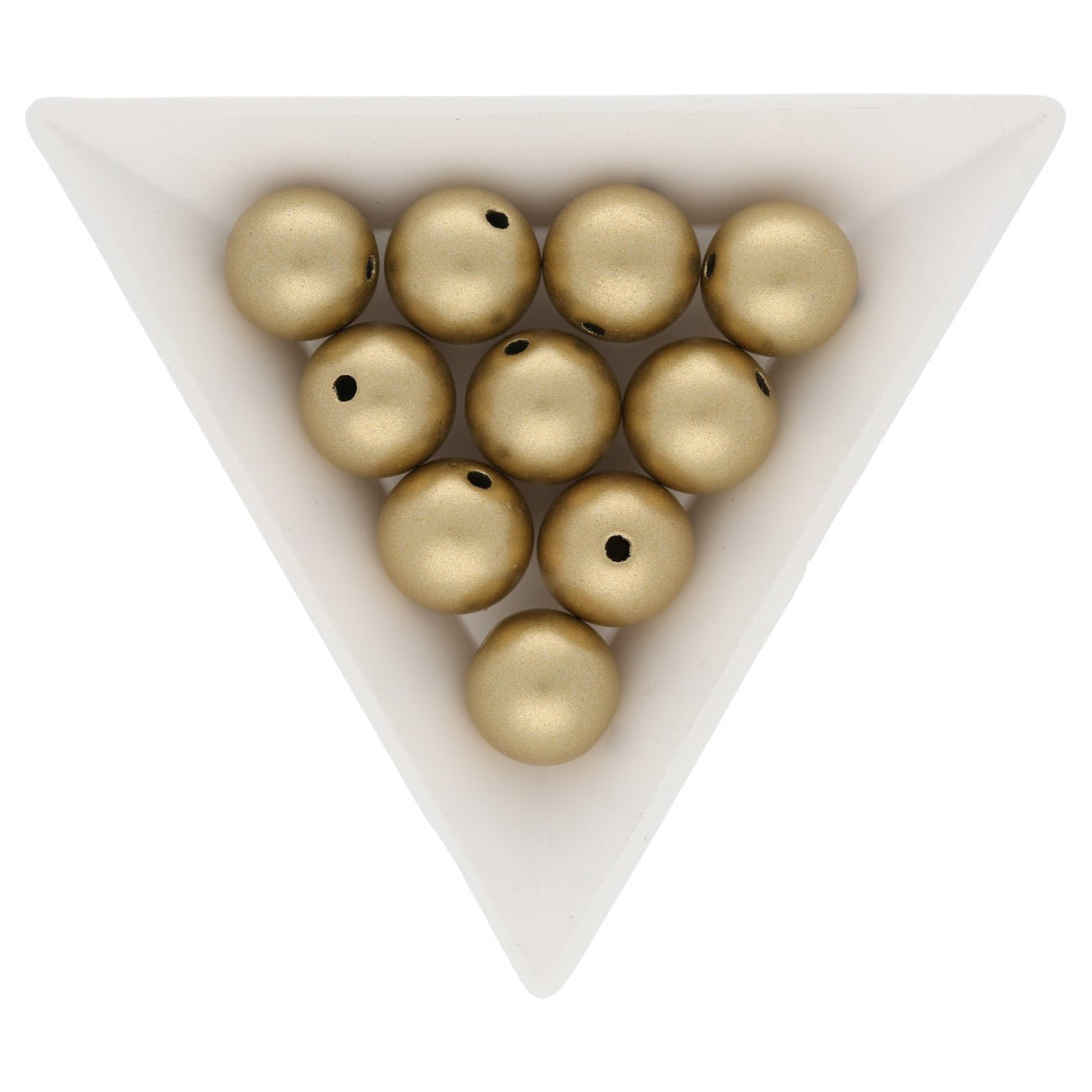 Acryl-Perle rund 12 mm – Mat Gold - PerlineBeads