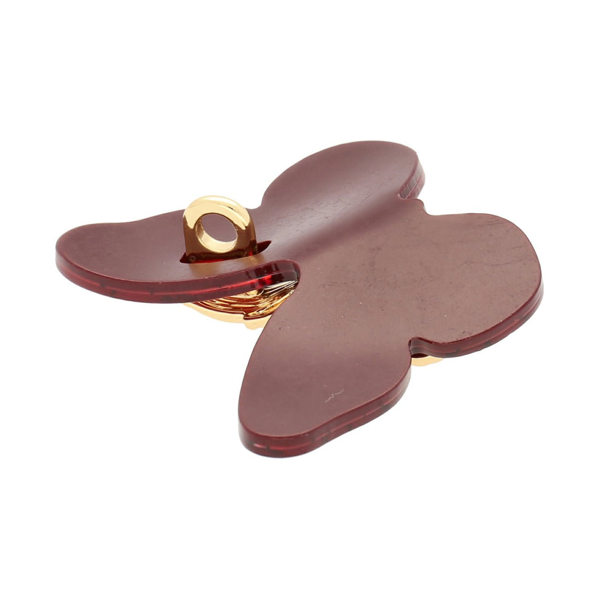 Acrylschmetterling klein - Farbe rot und Gold - PerlineBeads