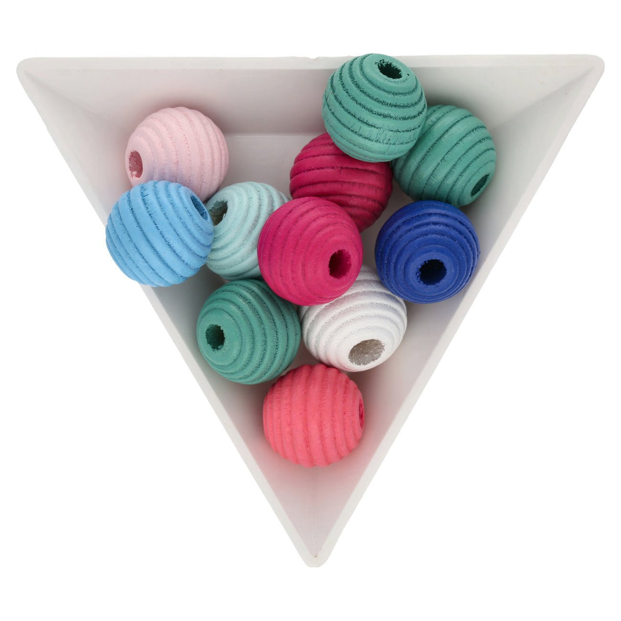 Ahornholzperle, getönt - 14 mm - Farben-Mix - PerlineBeads