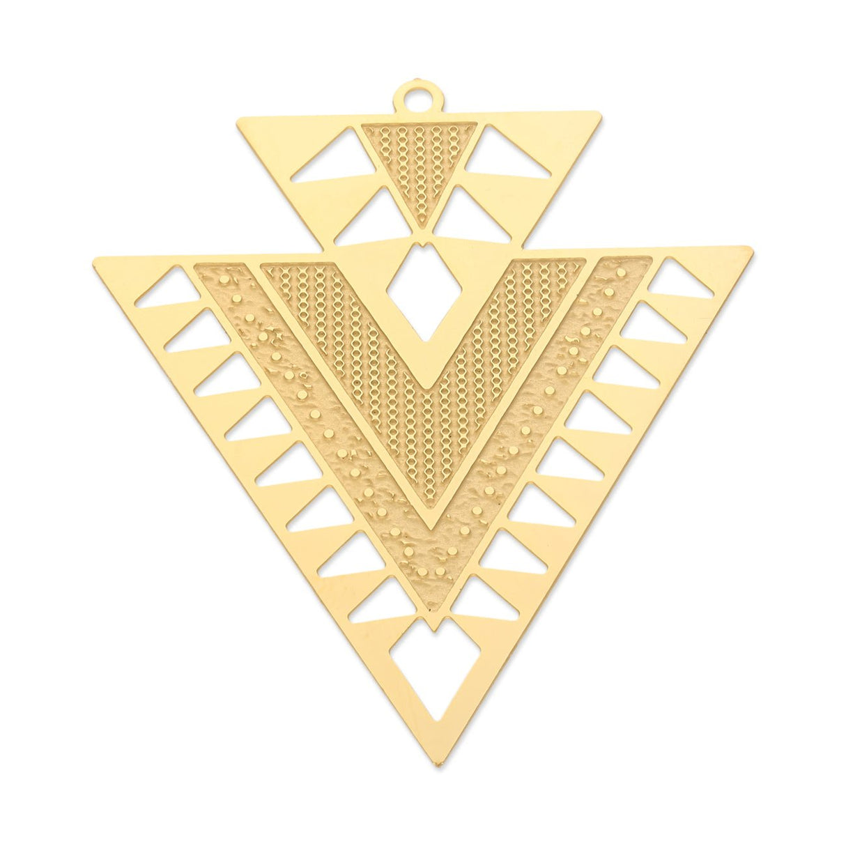 Anhänger dreieckig 45 x 38 mm – Farbe Gold - PerlineBeads