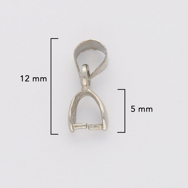 Anhängerschlaufe Messing, 12 mm, Farbe Platin - PerlineBeads