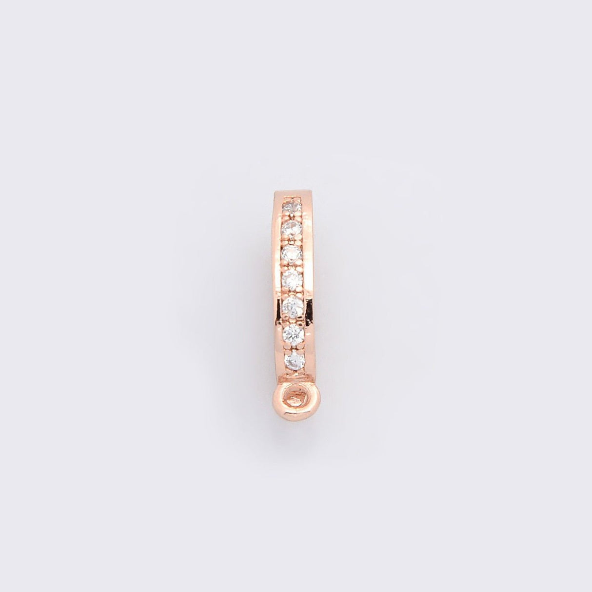 Anhängerschlaufe Snap-on - Micro Pavé Cubic Zirconia - Rotgold - PerlineBeads