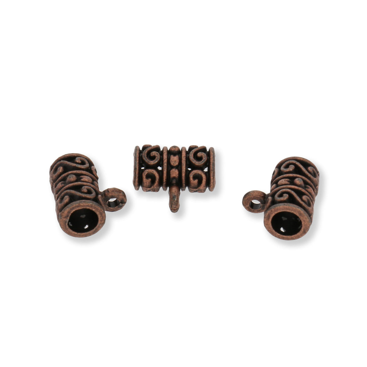 Anhängerschlaufe tibetischen Stil - Rotkupfer - PerlineBeads