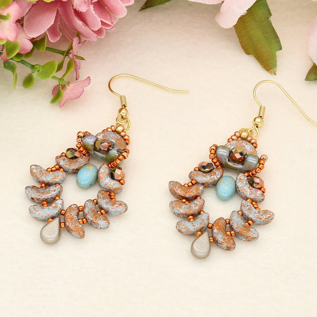 Arcos® Par Puca® - Opaque Green Turquoise Tweedy - PerlineBeads