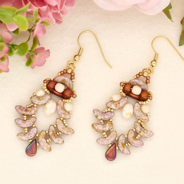 Arcos® Par Puca® - Opaque Mix rose/gold ceramic look - PerlineBeads