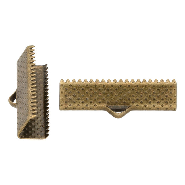 Bandklemme 25 mm, Farbe Bronze - PerlineBeads