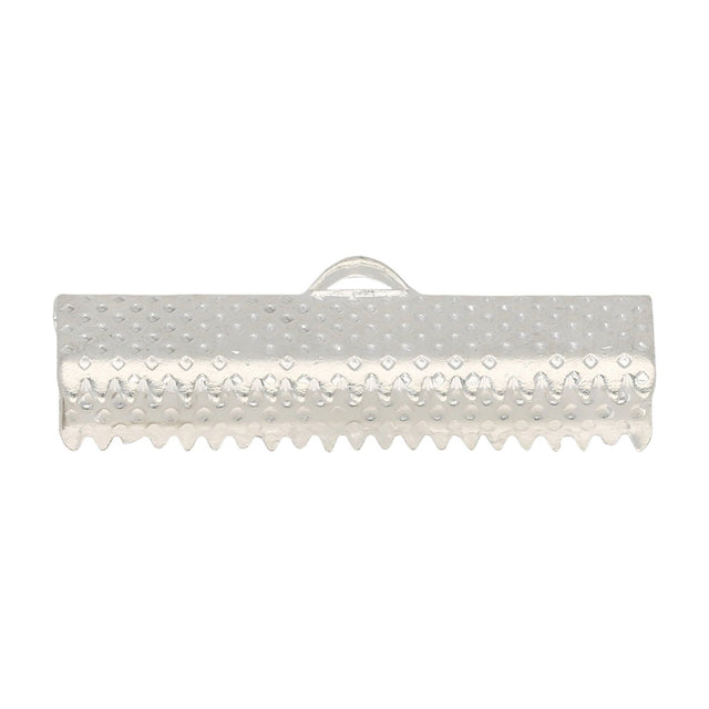 Bandklemme 25 mm, Farbe Silber - PerlineBeads