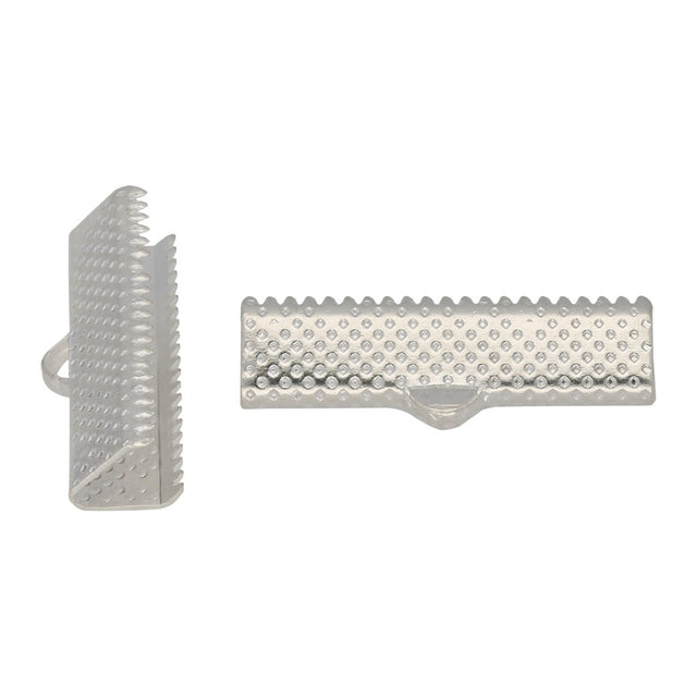 Bandklemme 25 mm, Farbe Silber - PerlineBeads