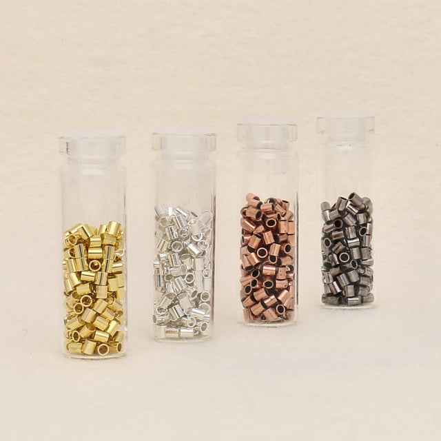 Basic Elements™ Quetschperlen (Rohr) 2 mm - Sortiert - PerlineBeads