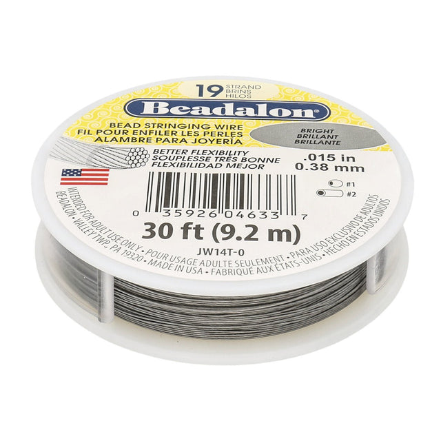 Beadalon Schmuckdraht 19 Fäden (0.38 mm) - Bright - PerlineBeads