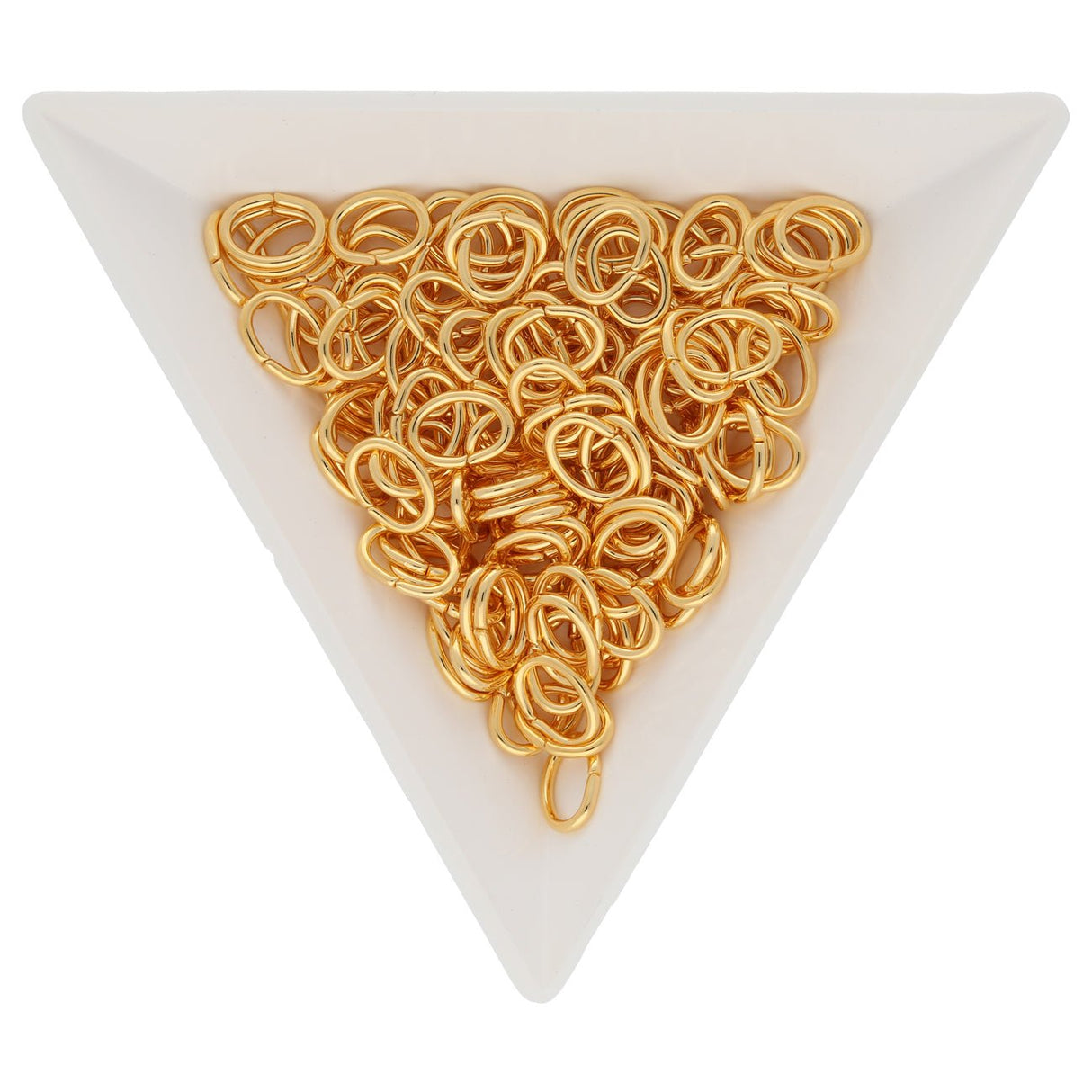 Biegeringe oval 6 x 8 mm – Vergoldet - PerlineBeads