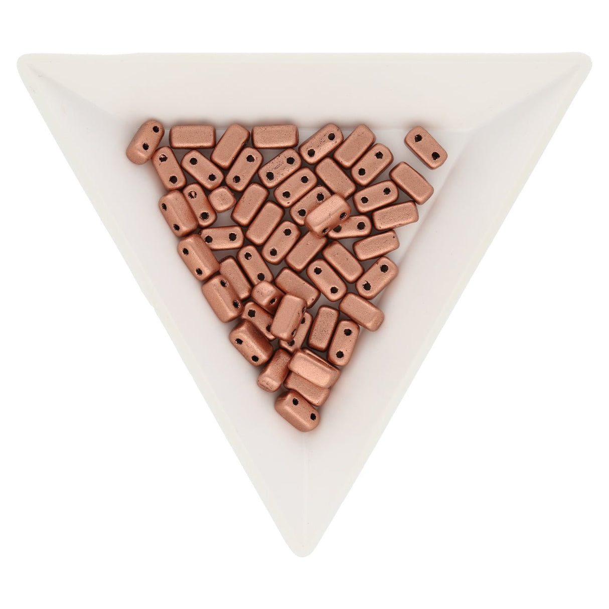 Bricks CzechMates 6x3 mm - Matte Metallic Copper - PerlineBeads