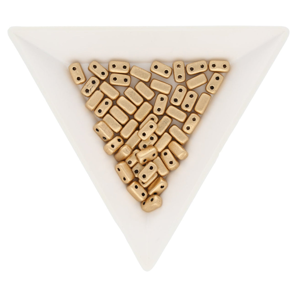 Bricks CzechMates 6x3 mm - Matte Metallic Flax - PerlineBeads