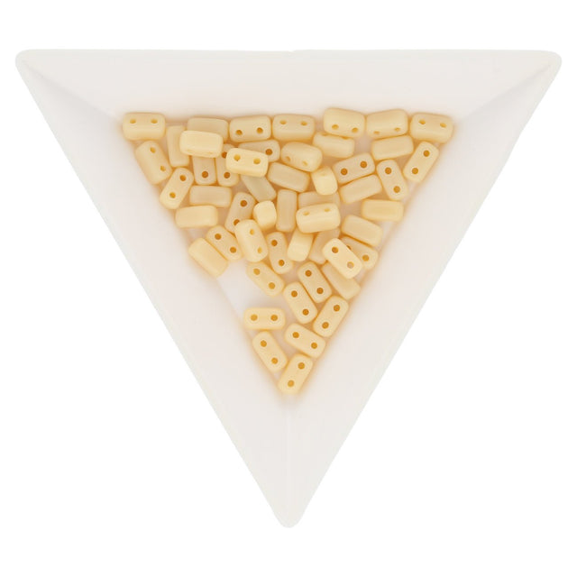 Bricks CzechMates 6x3 mm - Opaque Light Beige - PerlineBeads