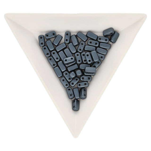 Bricks CzechMates 6x3 mm - Pearl Coat Charcoal - PerlineBeads