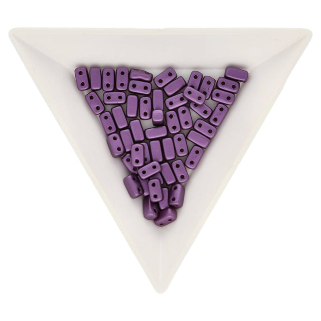 Bricks CzechMates 6x3 mm - Pearl Coat Purple Velvet - PerlineBeads