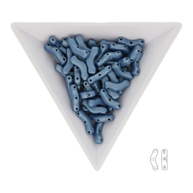 Bridge 3x12 mm – Jet Suede Blue - PerlineBeads