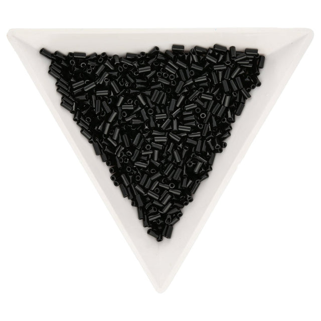 Bugle 3 mm – Black - PerlineBeads