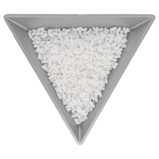 Bugle 3 mm – Opaque White - PerlineBeads
