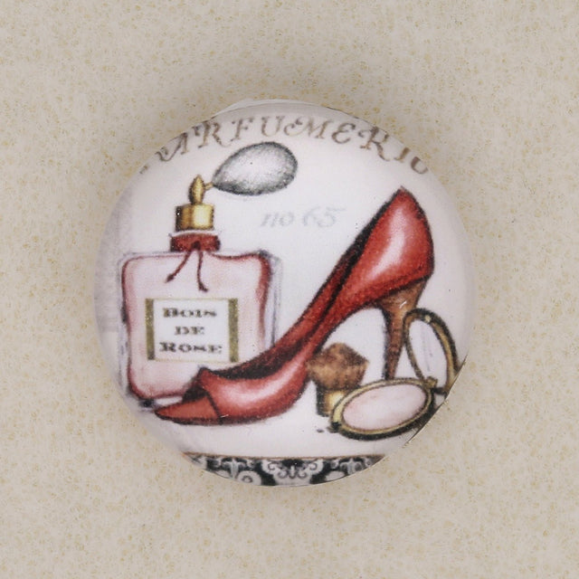 Cabochon - 20 mm - Motiv “High Heels mit Parfümflasche” - PerlineBeads