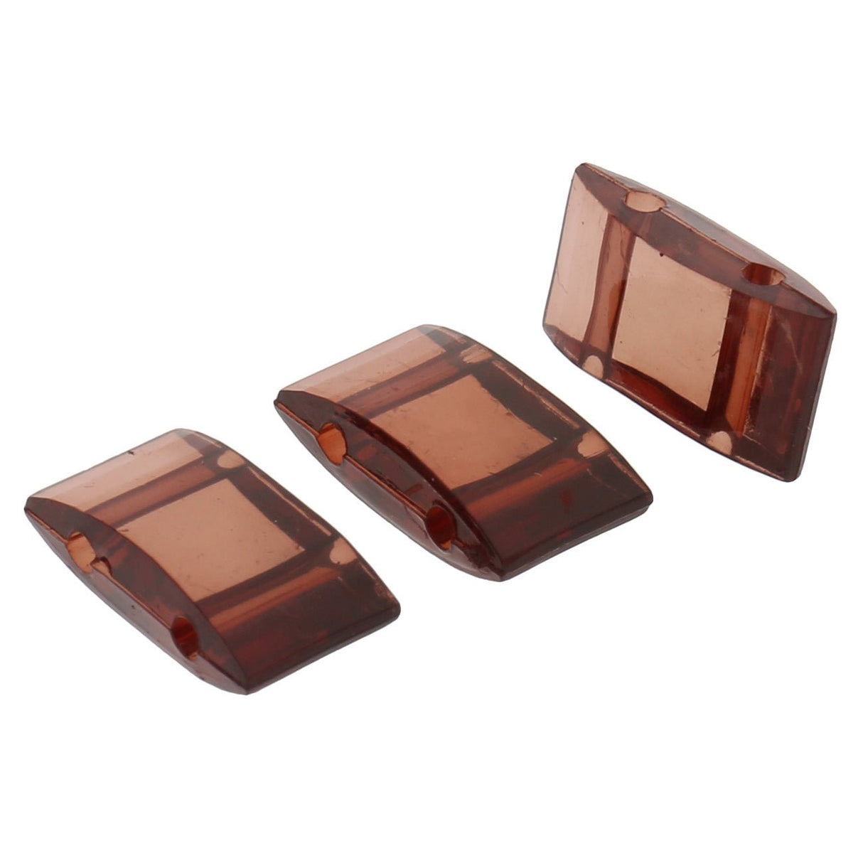 Carrier Bead aus Acryl 18x9 mm - Braun transparent - PerlineBeads