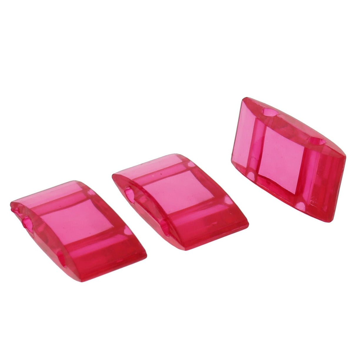 Carrier Bead aus Acryl 18x9 mm - Fucsia transparent - PerlineBeads