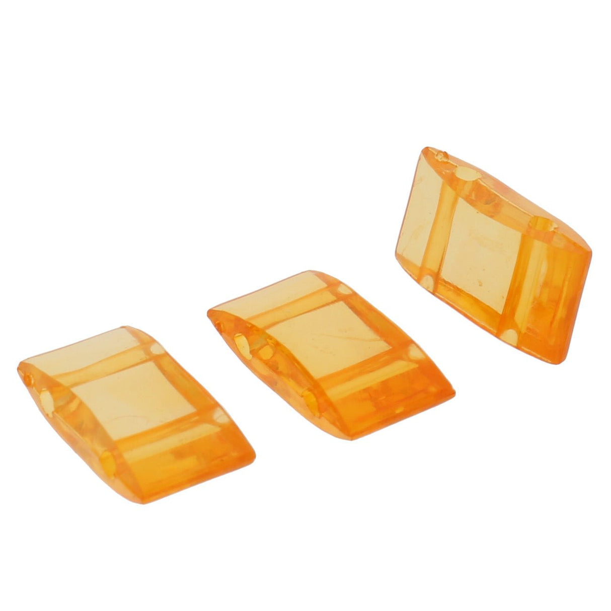 Carrier Bead aus Acryl 18x9 mm - Orange transparent - PerlineBeads