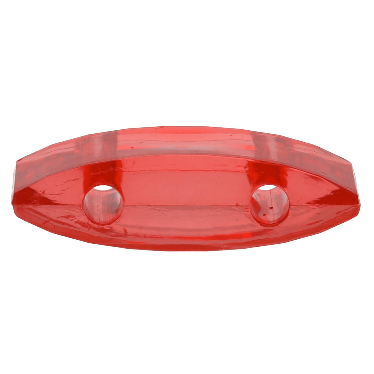 Carrier Bead aus Acryl 18x9 mm - Rot transparent - PerlineBeads