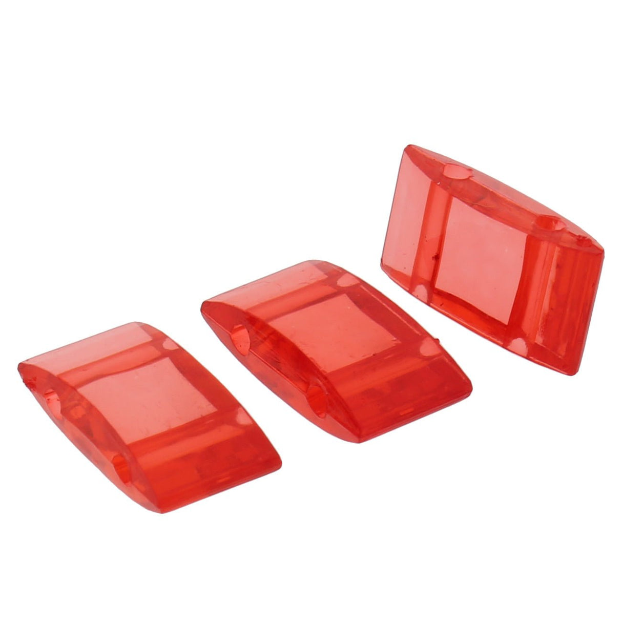 Carrier Bead aus Acryl 18x9 mm - Rot transparent - PerlineBeads