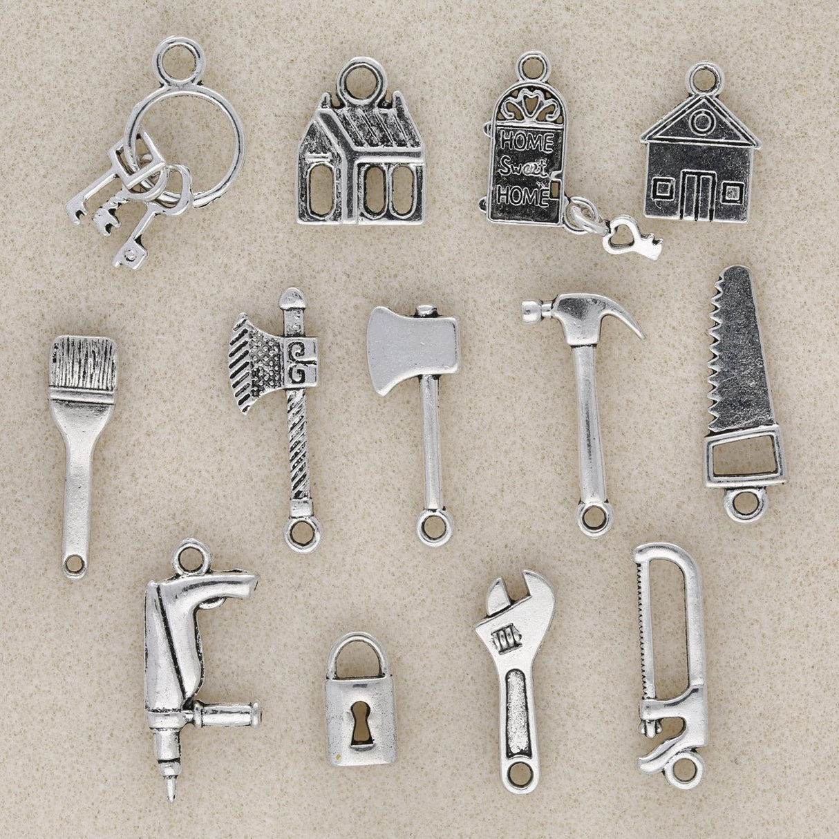 Charm Set “Home Sweet Home” (13 Stk.) - PerlineBeads