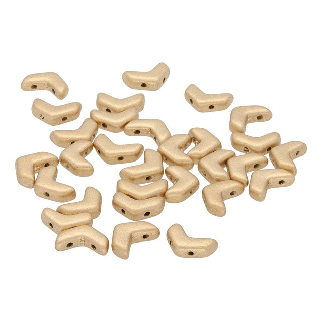 Chevron Duo 10x4 mm – Bronze Pale Gold - PerlineBeads