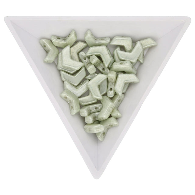 Chevron Duo 10x4 mm – Green Luster - PerlineBeads