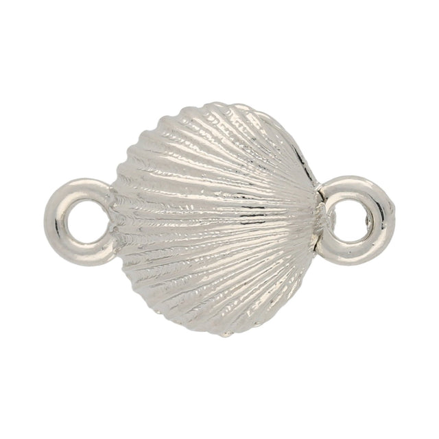 Claspgarten Magnetverschluss Muschelform – Auflage Rhodium - PerlineBeads