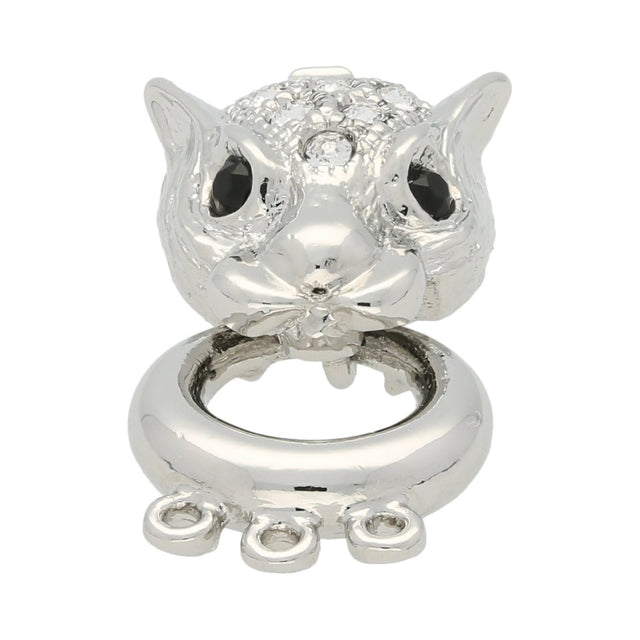 Claspgarten Neumann – Schmuck-Federverschluss 3-reihig - Auflage Rhodium - PerlineBeads