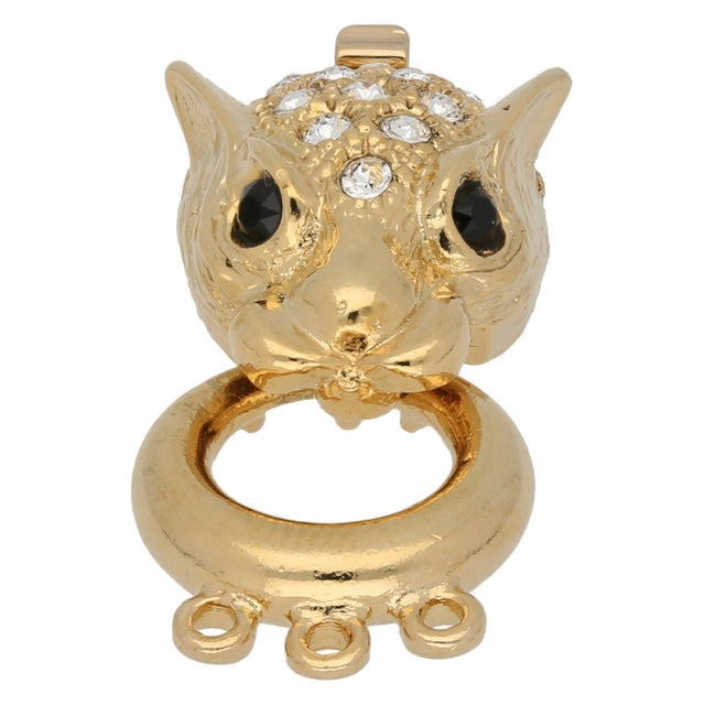 Claspgarten Neumann – Schmuck-Federverschluss 3-reihig - vergoldet - PerlineBeads