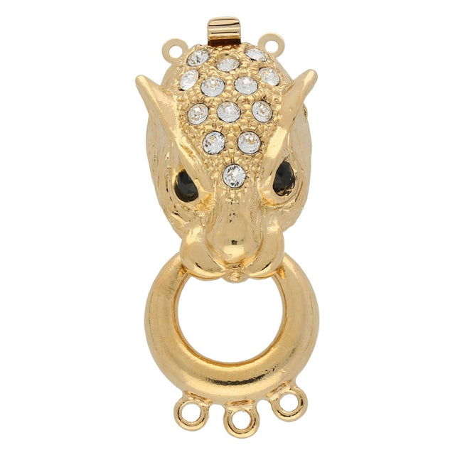 Claspgarten Neumann – Schmuck-Federverschluss 3-reihig - vergoldet - PerlineBeads