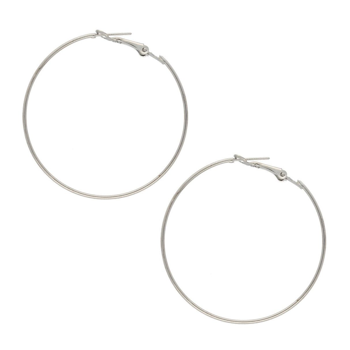 Creolen 53 x 48 mm – Silberfarbig - PerlineBeads