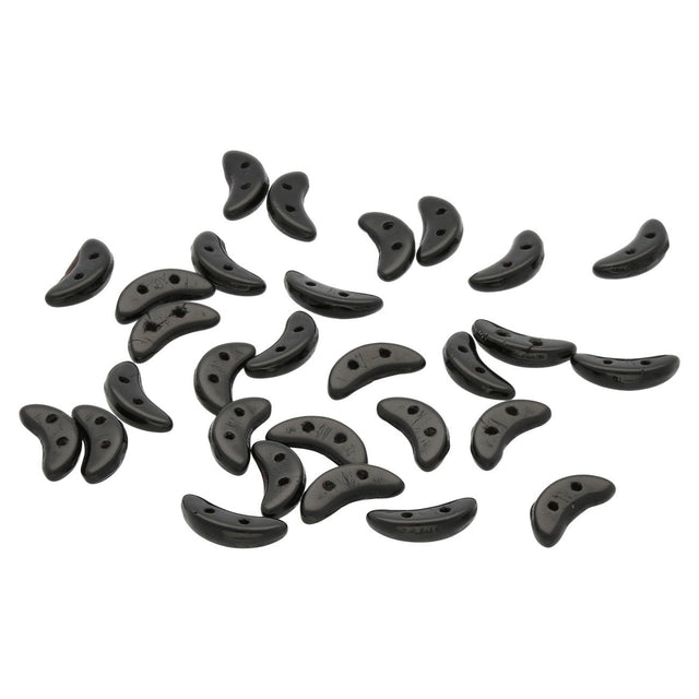Crescent 3 x 10 mm - Jet - PerlineBeads