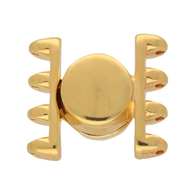 Cymbal™ Ateni IV SuperDuo Magnetic Clasp - 24K Gold Plate - PerlineBeads