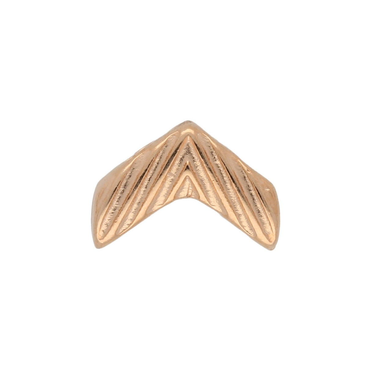 Cymbal™ Avessalos-Chevron Bead Substitute - Rose Gold Plate - PerlineBeads